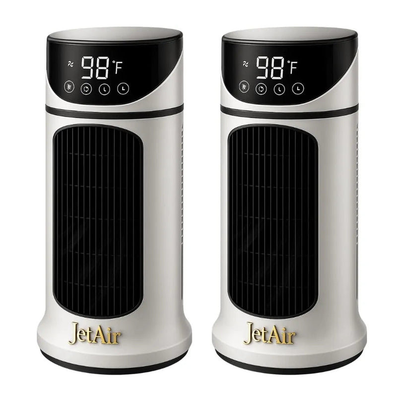 Kit 2 JetAir Turbo - Ar Condicionado Portátil Bivolt 4 em 1 - Refrigerador Silencioso