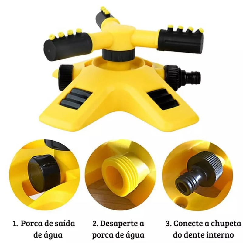 Kit 4 Irrigador de Jardim Automático e Rotativo 360º – Econômico e Funcional