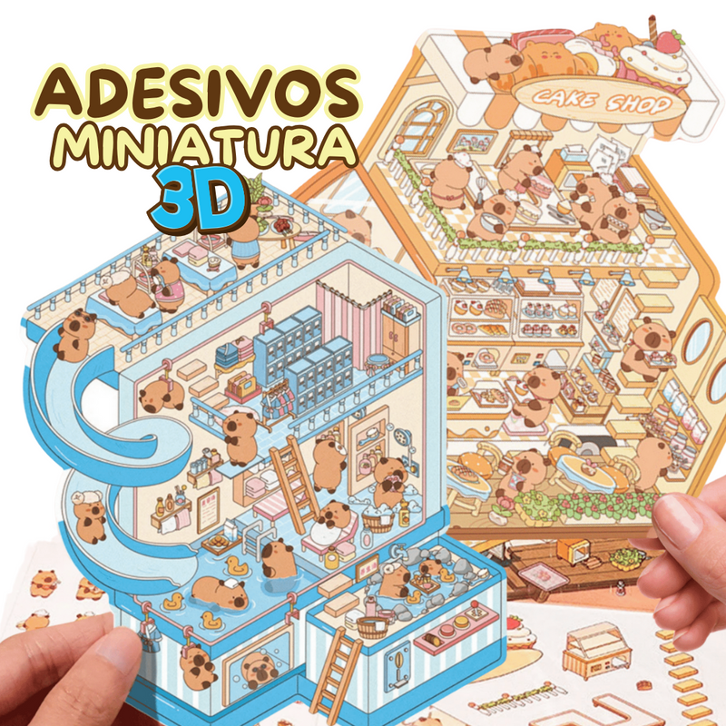 Adesivos Miniatura 3D - Crie Seu Próprio Cenário Interativo!