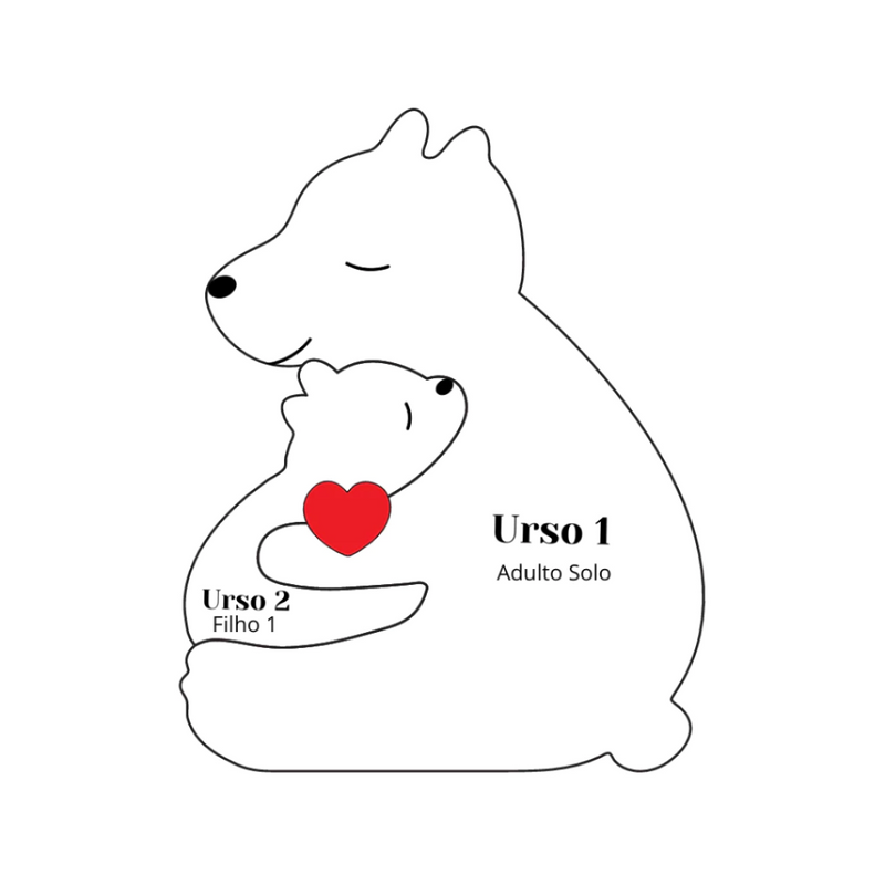 Dia das Mães Família Urso 🐻‍❄️❤️ - Seu Presente Personalizado