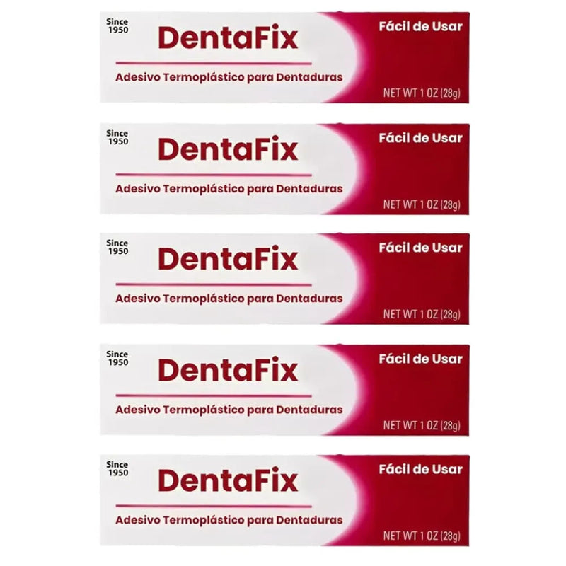 Kit 5 Dentalfix - Fixador e Adesivo Para Dentadura - Mega Fixação e Conforto