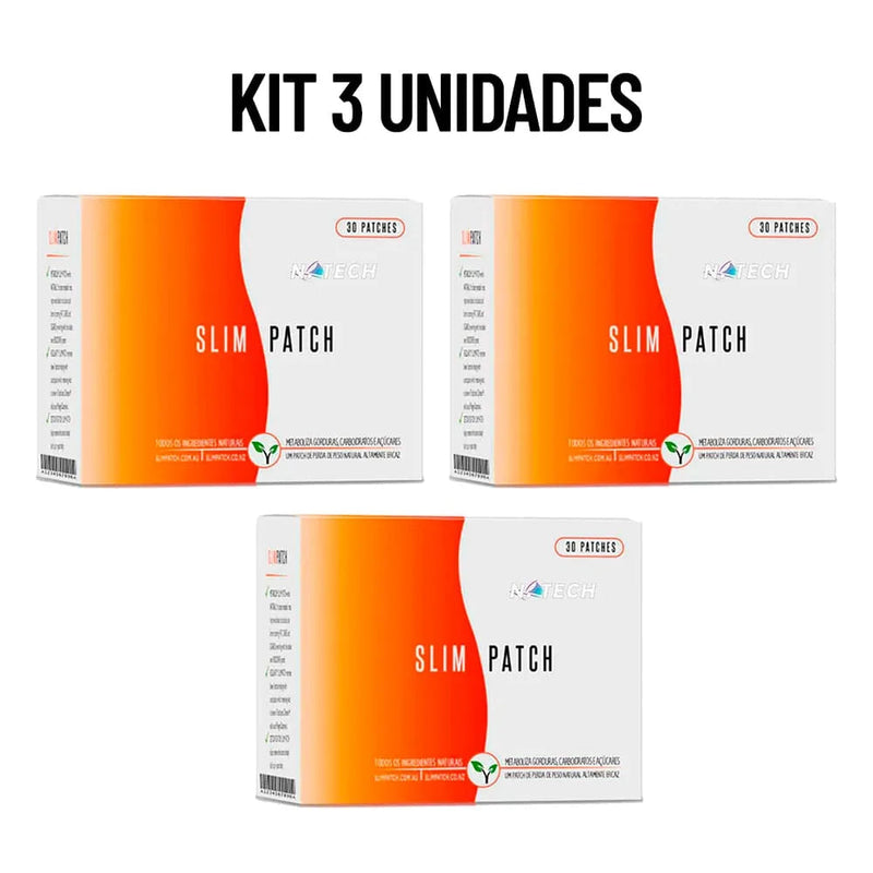 Kit 3 SlimPatch - Adesivo Detox Abdominal Para Redução e Modelagem