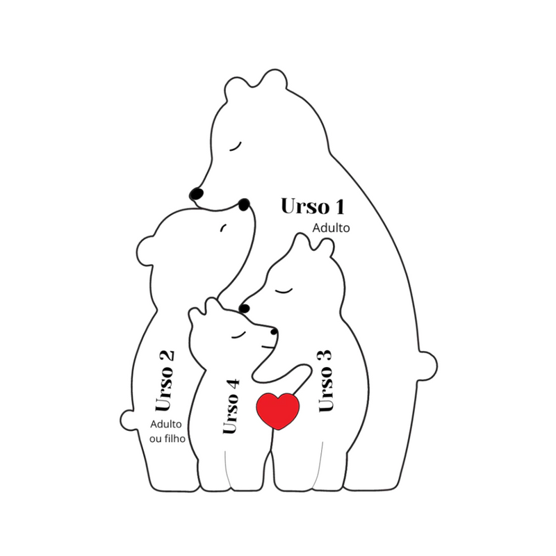Dia das Mães Família Urso 🐻‍❄️❤️ - Seu Presente Personalizado