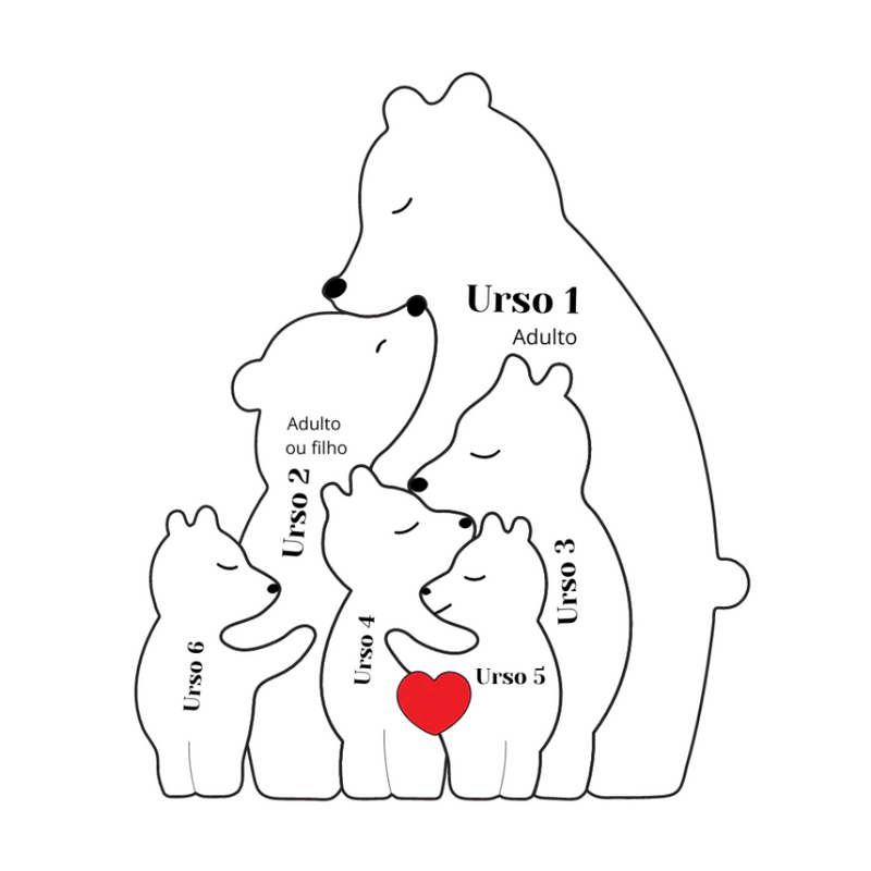 Dia das Mães Família Urso 🐻‍❄️❤️ - Seu Presente Personalizado