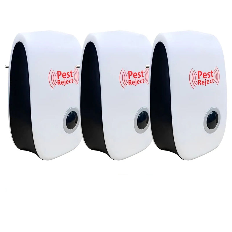 Kit 3 Repelente Eletrônico Pest Reject - Proteção Eficaz Contra Pragas e Dengue
