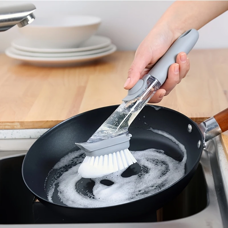Escova Lava Louça 2 em 1 com Dispenser - Tida