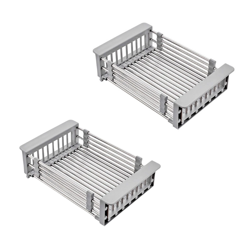 Escorredor de Pia Inox  Ajustável -Tida  (COMPRE 1, LEVE 2 COM PREÇO PROMOCIONAL)