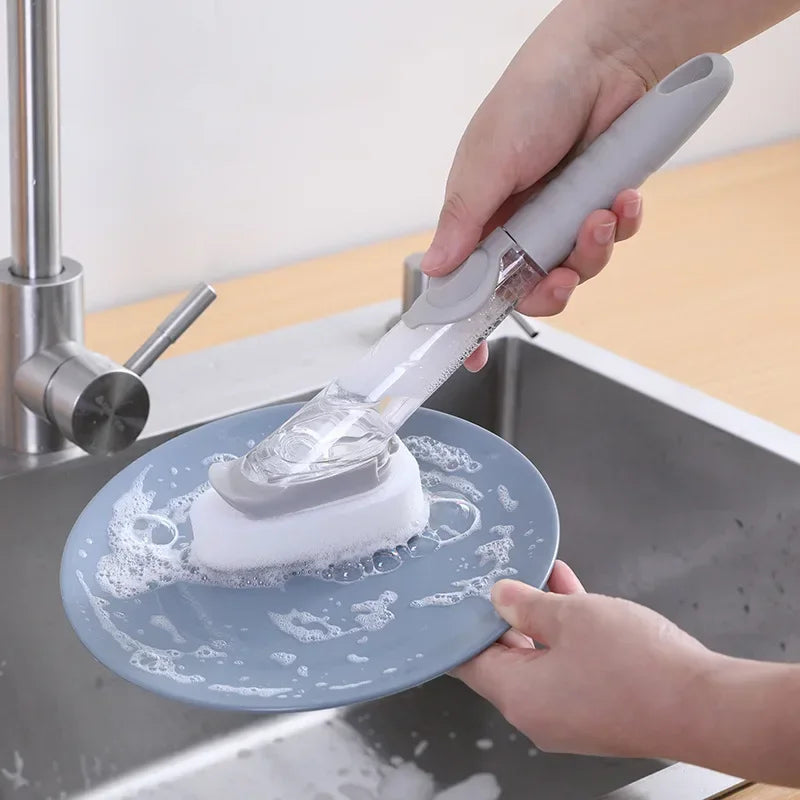 Escova Lava Louça 2 em 1 com Dispenser - Tida