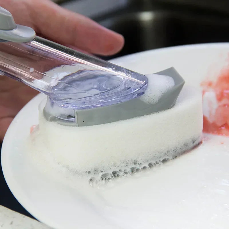 Escova Lava Louça 2 em 1 com Dispenser - Tida