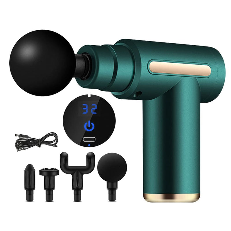 Massageador Elétrico Portátil Profissional 4 em 1 com Display em LCD