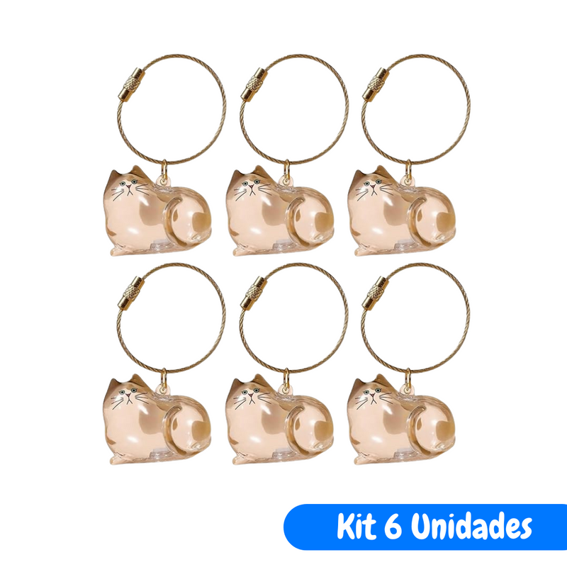 Chaveiro de Acrílico para Pelos de Gatos