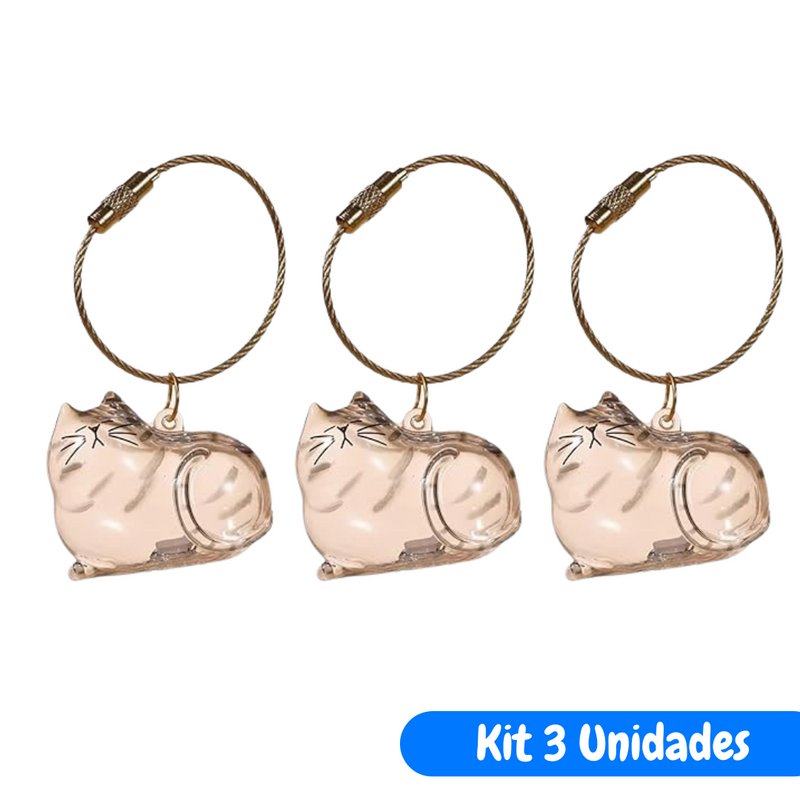 Chaveiro de Acrílico para Pelos de Gatos