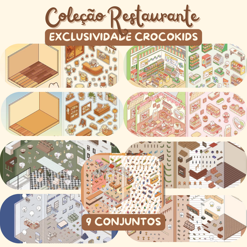 Adesivos Miniatura 3D - Crie Seu Próprio Cenário Interativo!
